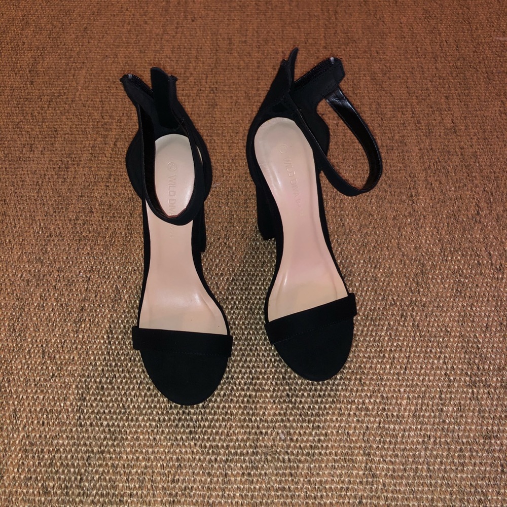 Black Strap Heels